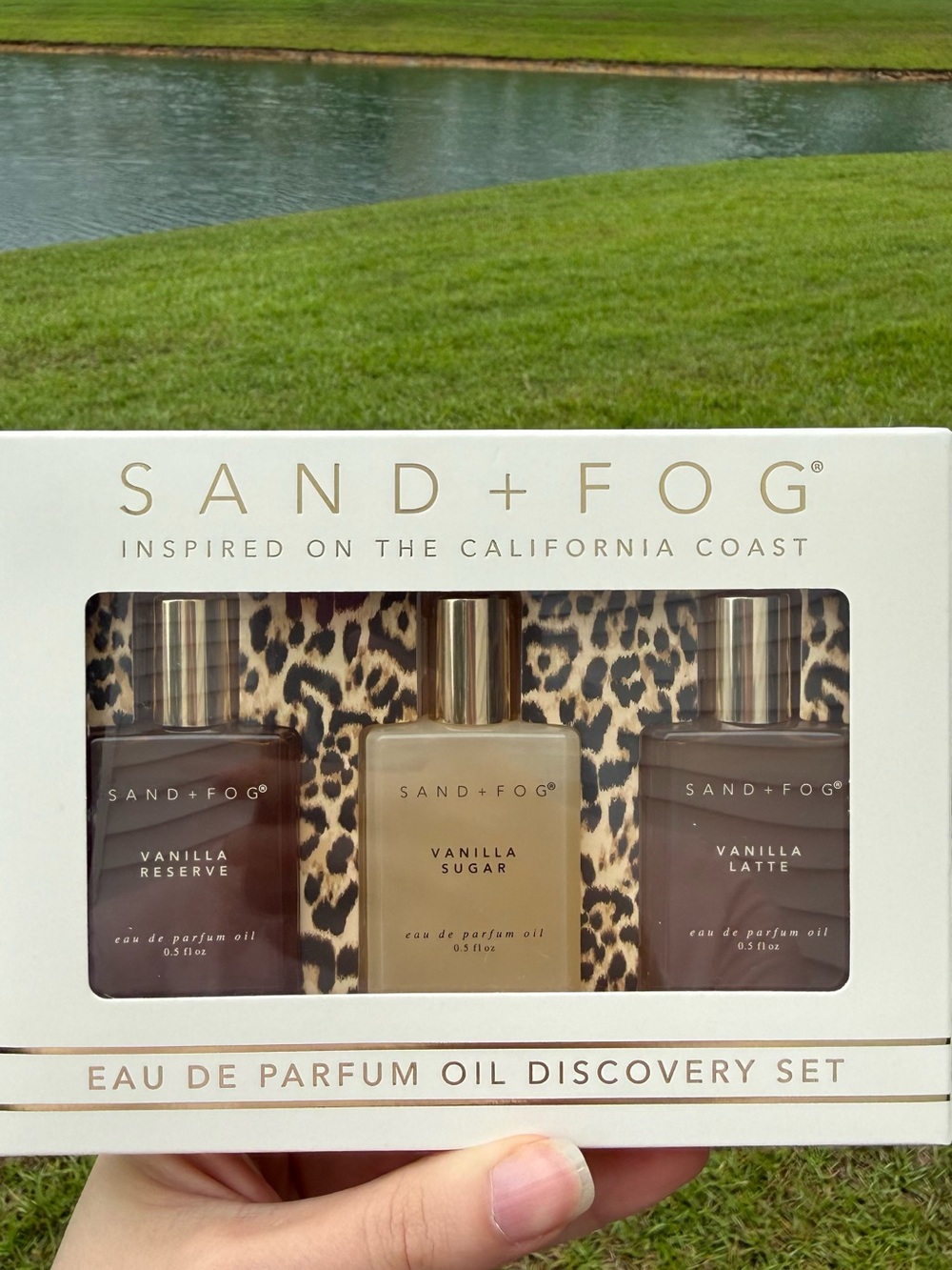 Sand + Fog Vanilla Discovery travel Set Oils Vanilla Latte Sugar Reserve new